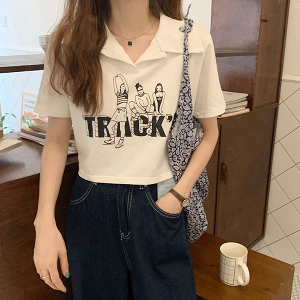 [만원의행복] 트랙스 카라 반팔 티셔츠